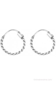 Silverwala Shinny Ring Silver Hoop Earring